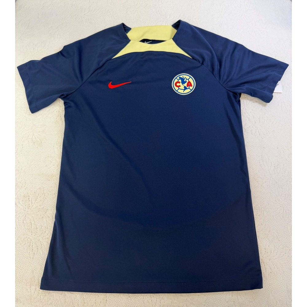 Nike Club America Dri-FIT Training Jersey Navy Blue Yellow FD1235-413 Mens M